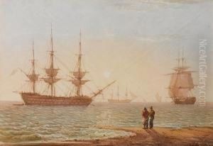 "sunrise Off Yarmouth" Watercolour.