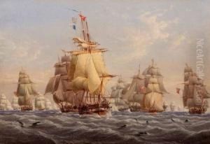British Squadron Under Full Sail