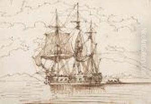 'running Before A Stiff Breeze' And 'atanchor' by William Joy