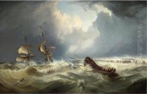 The Rescue Of The Survivors Of The Brig by William Joy