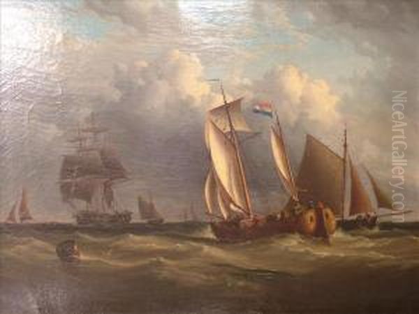 Dutch Vessels In Astiff Breeze - view 1
