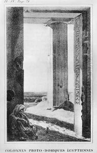 Egyptian Columns, illustration from letters written from Egypt and Nubia (plate IV, page 75) published 1833 by Jean Francois Champollion