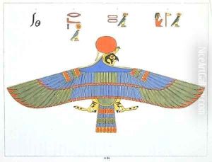 The god Horus represented in the form of a sparrowhawk by Jean Francois Champollion