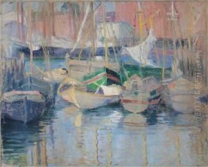Boats In A Harbor by Alice Judson