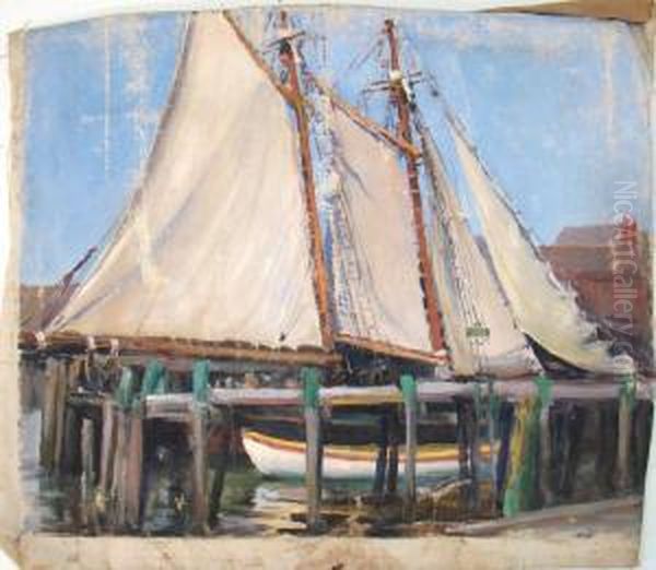 At The Dock. Unsigned. - view 1