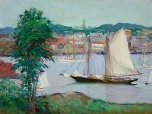 "schooner At Anchor", Gloucester - view 1