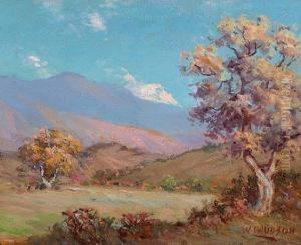Fall Trees And Blue Mountains - view 1