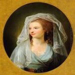 Portrait Af Maria Helena Kortright by Jens Juel