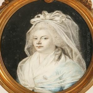 Portrait Of Countess Schulin To Frederiksdal, Denmark by Jens Juel