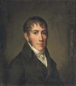 Portrait Of A Gentleman, Bust-length, In A Black Costume With A White Chemise
