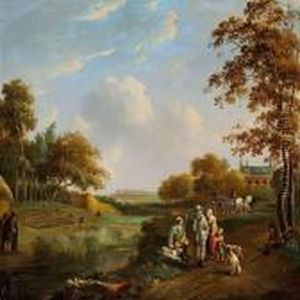 Hunters And Fowlers In A Landscape