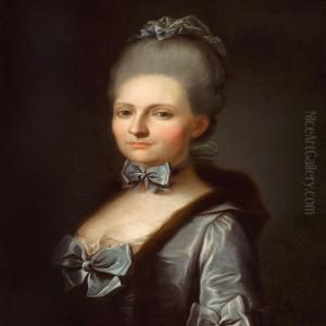 A Portrait Of Fine Lady by Jens Juel