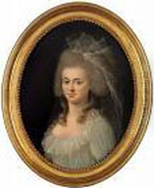 Of, C. 18: A Young Woman With A Veil In Her Hair And A White Dress - view 1