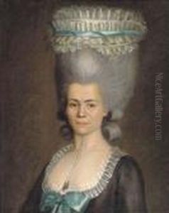 Portrait Of A Lady, Bust-length, Wearing An Elaborateheaddress Portrait Of A Lady, Bust-length, Wearing An Elaborateheaddress