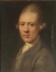 Portrait Of A Young Man, Bust-length, In A Grey Coat With A White Cravat