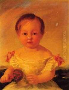 Portrait of the artist's daughter, Elizabeth Caroline Chapman aged 2 by James Chapman