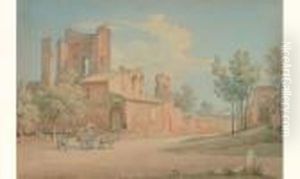 Vue Du Trophee De Marius Pres De La Porte Majeure, Rome, Le 10 Mars 1846