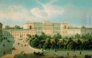 Palace of Grand Duke Mikhail, View from the Square, 1850s by J. Charlemagne