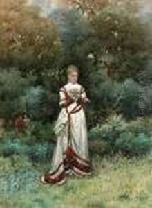Dama En Un Paisaje De Fausto. by Jose Juliana Albert