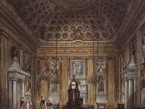 The Cupola Room, Kensington Palace from 'Pynes' Royal Residences', 1819 by Richard Cattermole