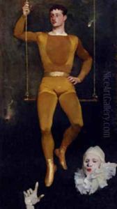 Le Trapeziste Et La Clown by Giron Charles
