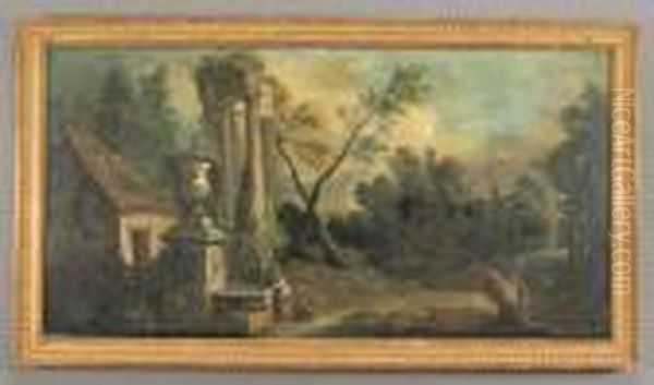 Paesaggio Con Contadina Al Pozzo - view 1