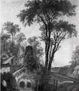Maison En Ruine Pres D'une Riviere by Nicolas-Jacques Juliard