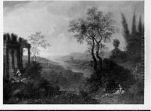 Paysage Lacustre Anime De Bergers