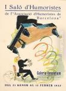 Un Pianista. Dibujado Sobre El 
Cartel Del I Salo D'humoristes, Realizado En Barcelona En 1933. Firmado