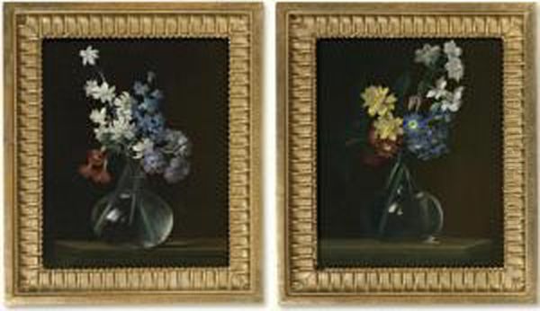 Flowers In A Glass Vase - view 1