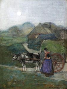 Girl With A Cart by Nico Jungmann