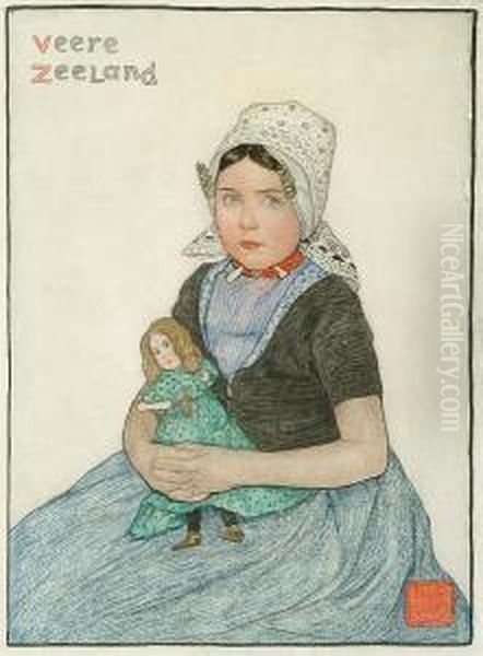 Portrait Of A Girl With A Doll - view 1