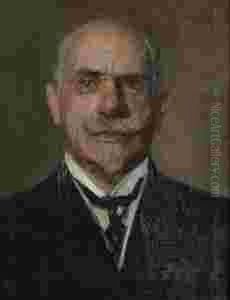Portrait Of Carl Probst. by Josef Jungwirth