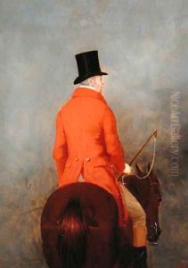 Portrait of Thomas Cholmondeley, first Lord Delamere, on his Hunter: A study for 'The Cheshire Hunt at Tatton Park'