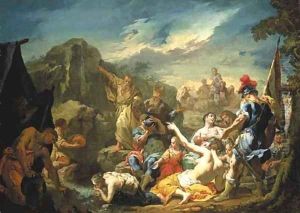 Moses striking the Rock