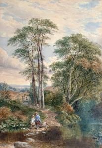 Playing In The Rock Pools by Henry Jutsum