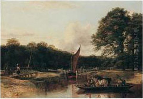 View Of A Lock On The Medway - view 1