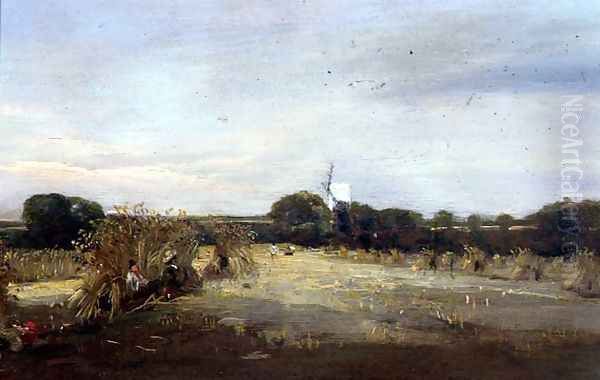 Summer Harvest near Henglesbury Head - view 1