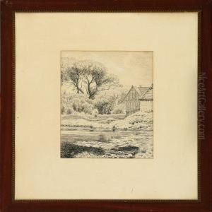 House At A Lake by Ludvig Kabell