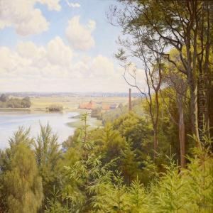 The Sanatorium Orneso,in The Background Silkeborg by Ludvig Kabell