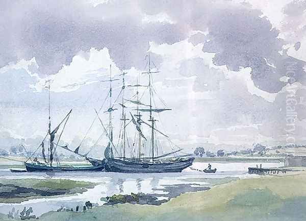 Shipping at Anchor, Woodbridge, Suffolk - view 1