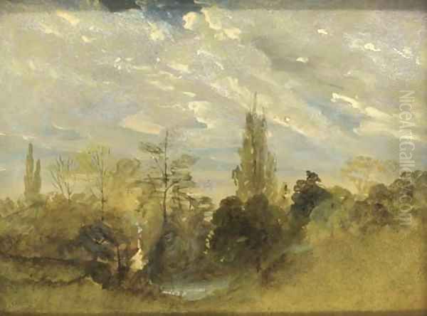 A cottage in a wooded river landscape - view 1