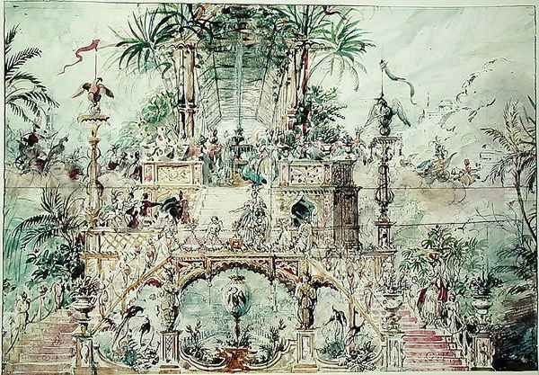 Set design for 'Aladdin', 1824 - view 1