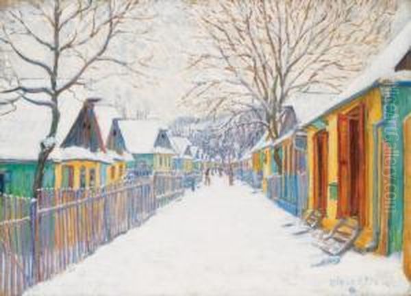 Autumn Street In Nagybanya - view 1