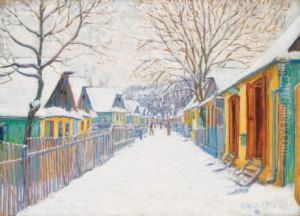 Autumn Street In Nagybanya