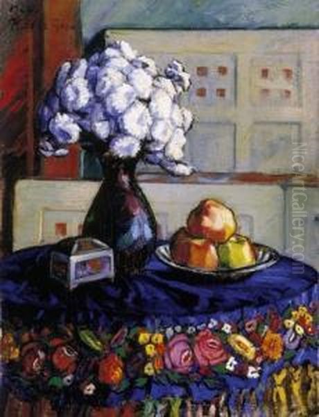 Still Life With Blue Tablecloth - view 1