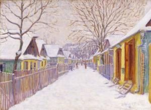 Winter Street In Nagybanya