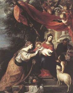 The Mystic Marriage of St Catherine (2) 1660 by Mateo the Younger Cerezo