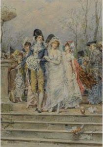 A Bridal Couple by Frederick Hendrik Kaemmerer