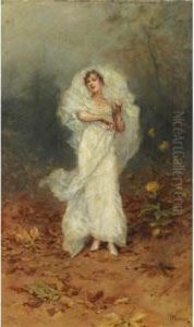 Promenade In The Woods by Frederick Hendrik Kaemmerer